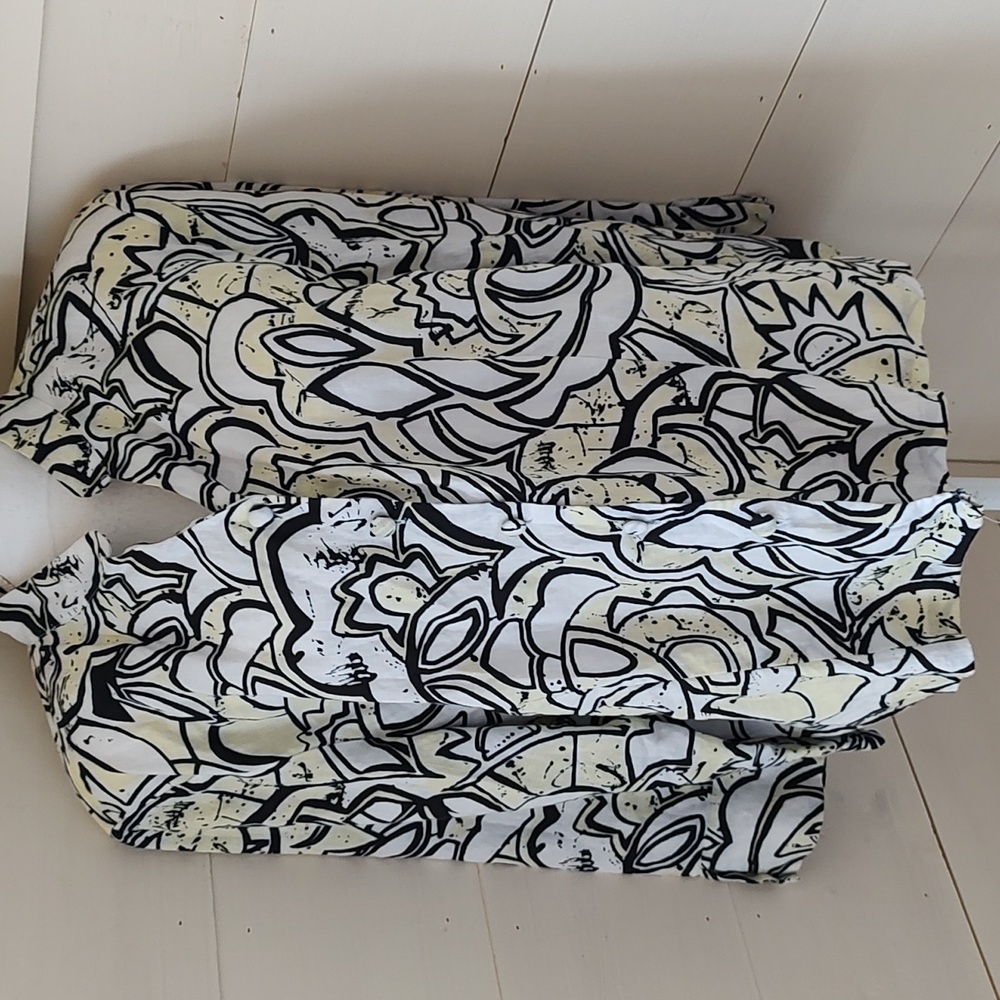Lily Stanhope 100% Linen Print Tunic Plus 2X